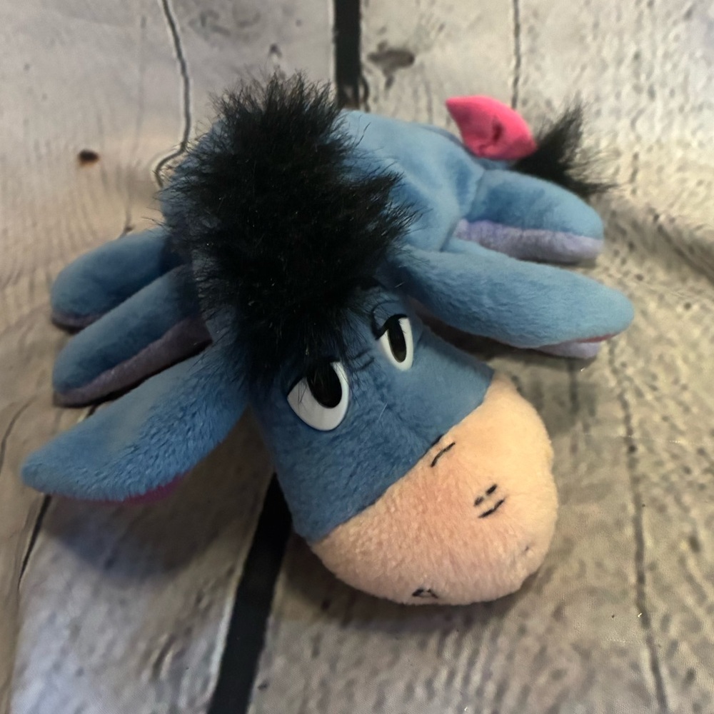 5/$20 ArcoToys Mattel Disney Eyeore Detachable Tail Beanie Plush VTG  8”‎ Pooh